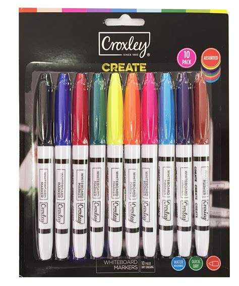 CROXLEY CREATE Whiteboard Markers Pack of 10 Assorted Colour | Croxley SA