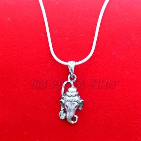 Ekdanta Ganpati Pendant with Chain in Pure Sterling Silver