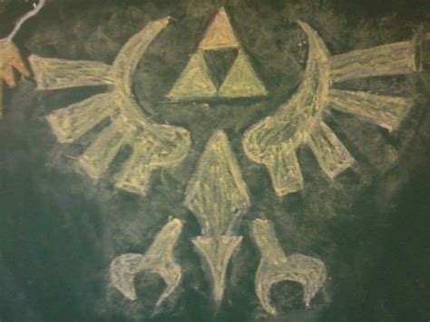 Hyrule Royal Crest Chalk Drawing by KuroyumeGD on DeviantArt