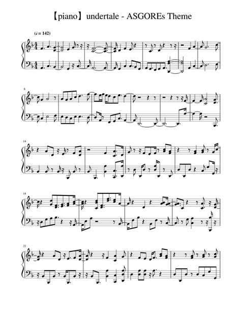 ASGORE THEME LILY Sheet music for Piano (Solo) | Musescore.com