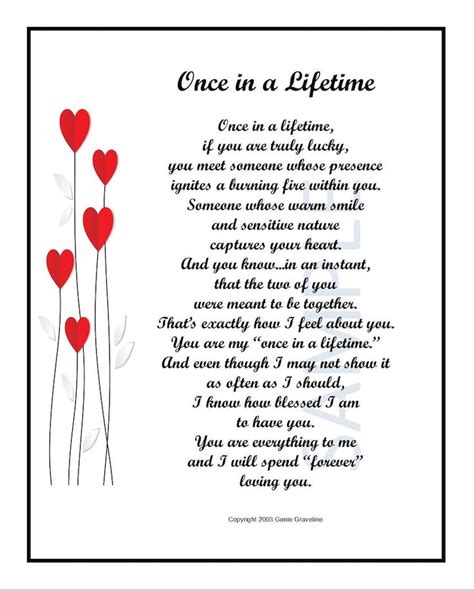 Once in A Lifetime DIGITAL DOWNLOAD 8x10-love Poem-husband - Etsy ...