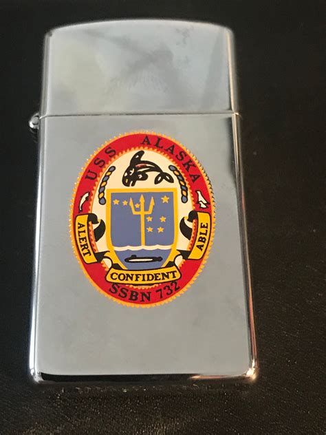 NOS USS Alaska Submarine SSBN 732 Slim Zippo Lighter New - Etsy