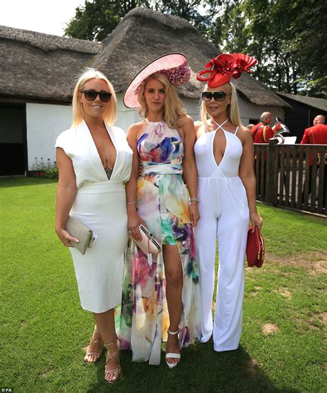 Glamorous racegoers wearing some revealing outfits on Ladies Day at Newmarket races | Daily Mail ...