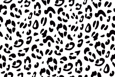 Leopard black and white seamless pattern. Animalistic print. Vector background. 7743952 Vector ...