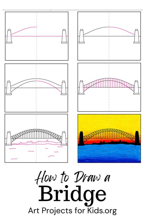 Easy how to draw the golden gate bridge tutorial and golden gate bridge coloring page – Artofit