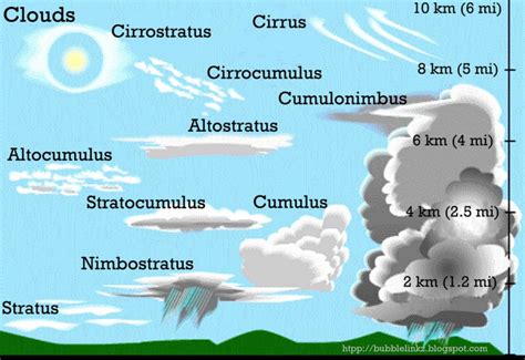 cloud types | Cloud type, Clouds, Earth and space science