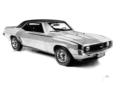 My drawing of 1969 Camaro SS : r/Chevy