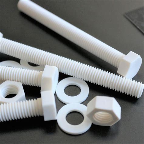 10x White PP Screws Plastic Nuts & Bolts, Washers, M10 x 100mm, Anti-Corrosion | eBay