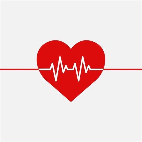 Free Vector | Red medical heartbeat line vector heart shape graphic in health charity concept