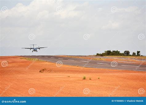 Small plane landing stock image. Image of travel, transportation - 9788885