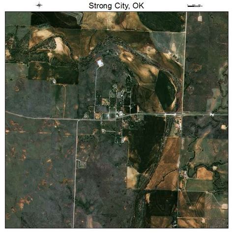 Aerial Photography Map of Strong City, OK Oklahoma