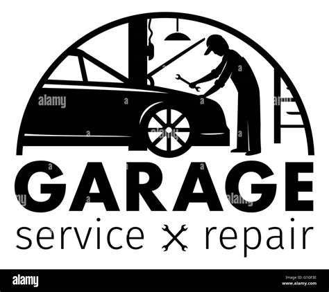 Auto center, garage service and repair logo,Vector Template Stock Vector Image & Art - Alamy