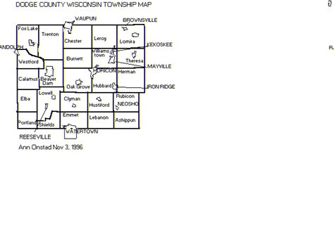 Township Map Prepared By Ann Onstad