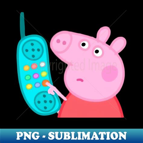 Peppa Pig Hangs Up on Suzy Sheep - Elegant Sublimation PNG D - Inspire Uplift