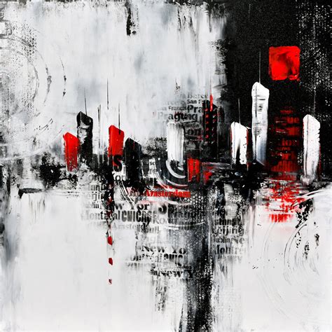 Black And Red Abstract Paintings