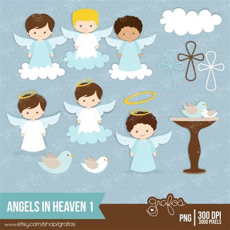 ANGELS IN HEAVEN 1 Digital Clipart Angels Digital by grafos