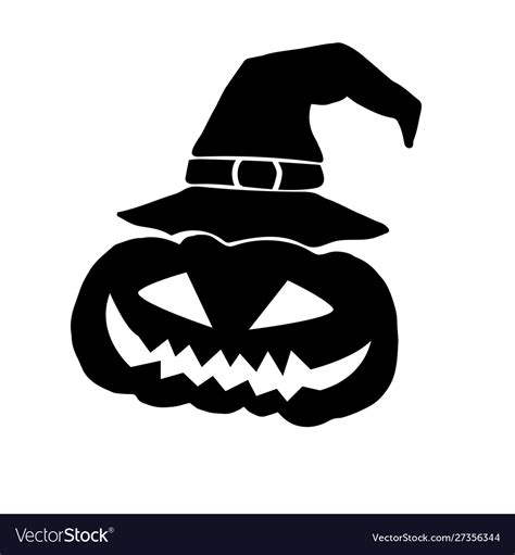 Jack-o-lantern silhouette Royalty Free Vector Image