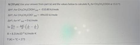 Solved Calculate an ionization constant using | Chegg.com