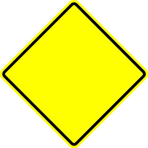 18" x 18" Custom Yellow Diamond Sign - ROW Signs and Graphics