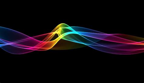 Free Photo | Abstract background with rainbow coloured flowing waves