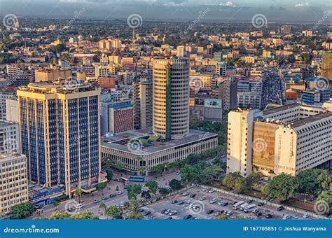 Nairobi skyline at sunset editorial photo. Image of nairobi - 167705851