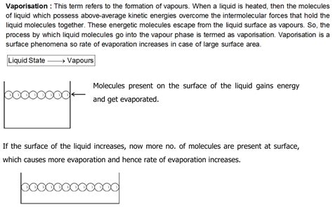 how evaporation depends on surface area