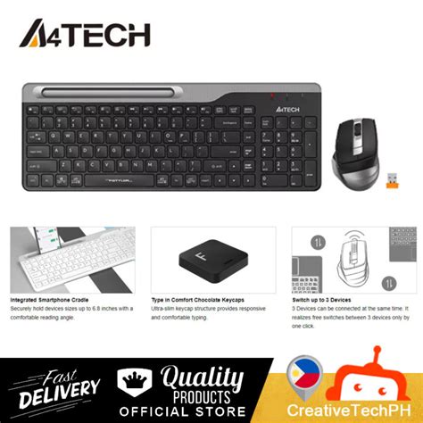 A4Tech FB2535C USB FBK25 + FB35C 2.4G Wireless Keyboard & Mouse Combo ...