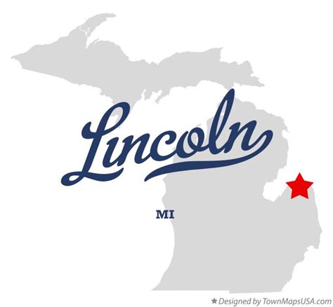 Map of Lincoln, Huron County, MI, Michigan