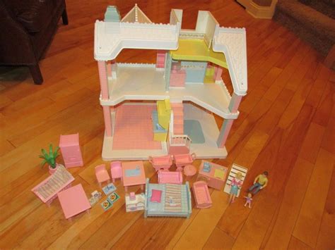 Vintage Playskool Victorian Dollhouse Lot Furniture Access Loving ...