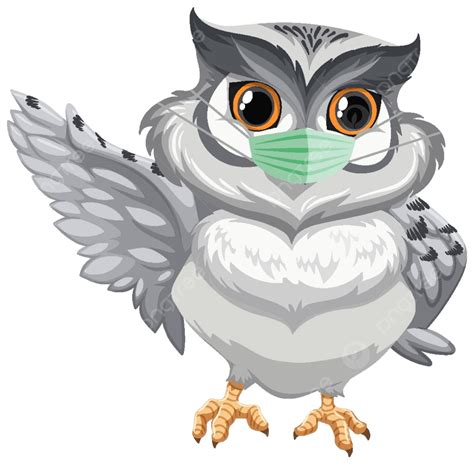 Owl Cartoon Character Wearing Mask Mask Design Drawing Vector, Mask, Design, Drawing PNG and ...