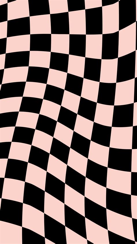 aesthetic cute distorted vertical pastel orange and black checkerboard, gingham, plaid, checkers ...