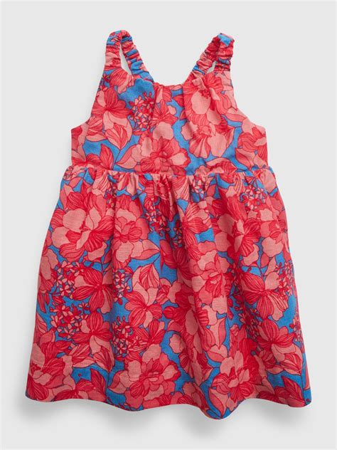 Baby Linen-Cotton Floral Dress | Gap