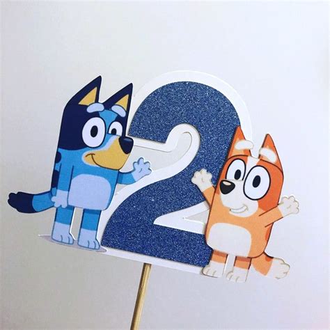 Bluey & Bingo - ABC kids - cake topper - kids party - pick age ...