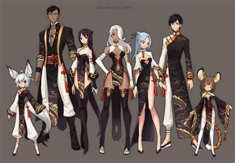 My entries to the Blade & Soul chinese server Server's second costume design contest.=D cost ...