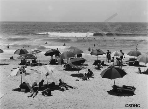 Del Mar - Hotel Del Mar beach scene - 1929 - San Diego History Center