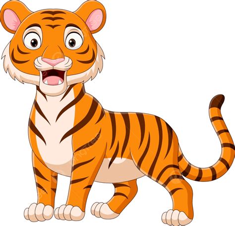 Roaring Tiger Clipart Transparent Background, Cartoon Tiger Roaring On White Background, King ...