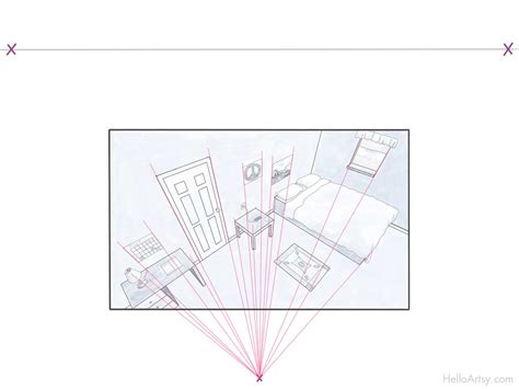 Three Point Perspective - HelloArtsy - [ boxes / buildings / city / bedrooms ]