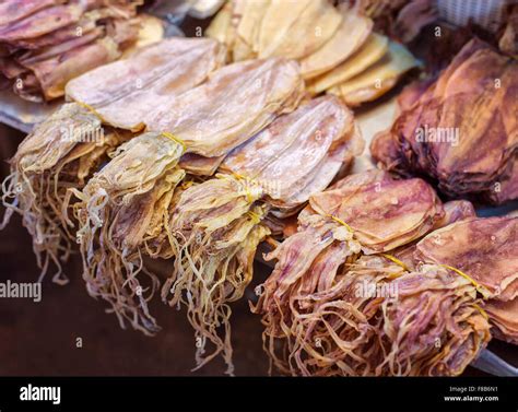 Image of dried squid at fish market in Thailand Stock Photo: 91215853 - Alamy