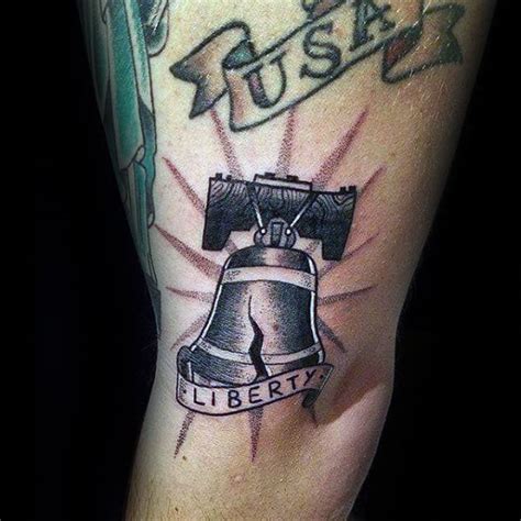 40 Liberty Bell Tattoo Designs For Men - Patriotic Ink Ideas