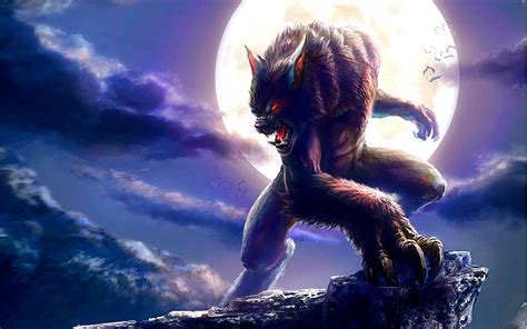 Werewolf-full-moon-Fantasy Wallpaper for desktop : Wallpapers13.com