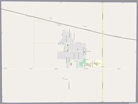 Map of Burns town, Wyoming - Thong Thai Real