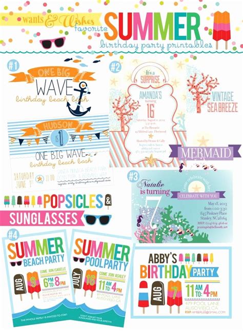 End Of Summer Party Invitation New Free Printable End Summer Party ...