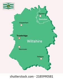 Vector Illustration Wiltshire Map England Stock Vector (Royalty Free ...