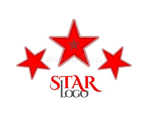 Color Logo with Three Stars and Text Stock Illustration - Illustration ...