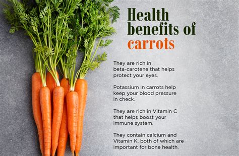 Health benefits of carrots