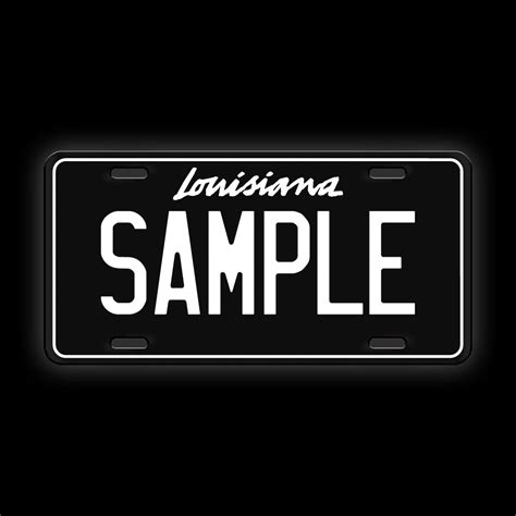 Black Custom Louisiana License Plate – Limitless Workshop