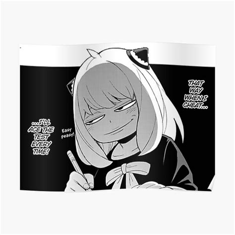 "Smug Face Anya Forger" Poster for Sale by All-japan-Shop | Redbubble