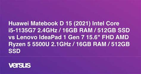 Huawei Matebook D 15 (2021) Intel Core i5-1135G7 2.4GHz / 16GB RAM ...