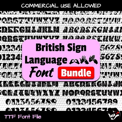 BSL Font TTF Files Auslan Fonts Type in British Sign Language Auslan ...