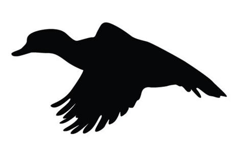 Duck Flying Silhouette - ClipArt Best